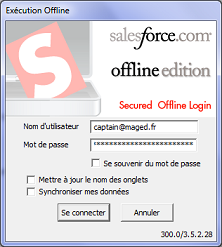 connexion salesforce offline edition