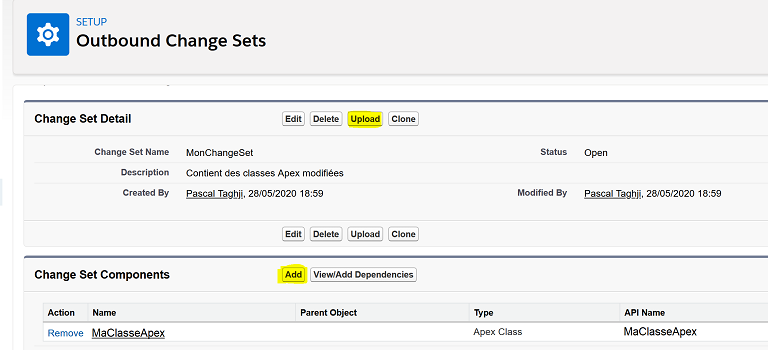 Add Components to change set